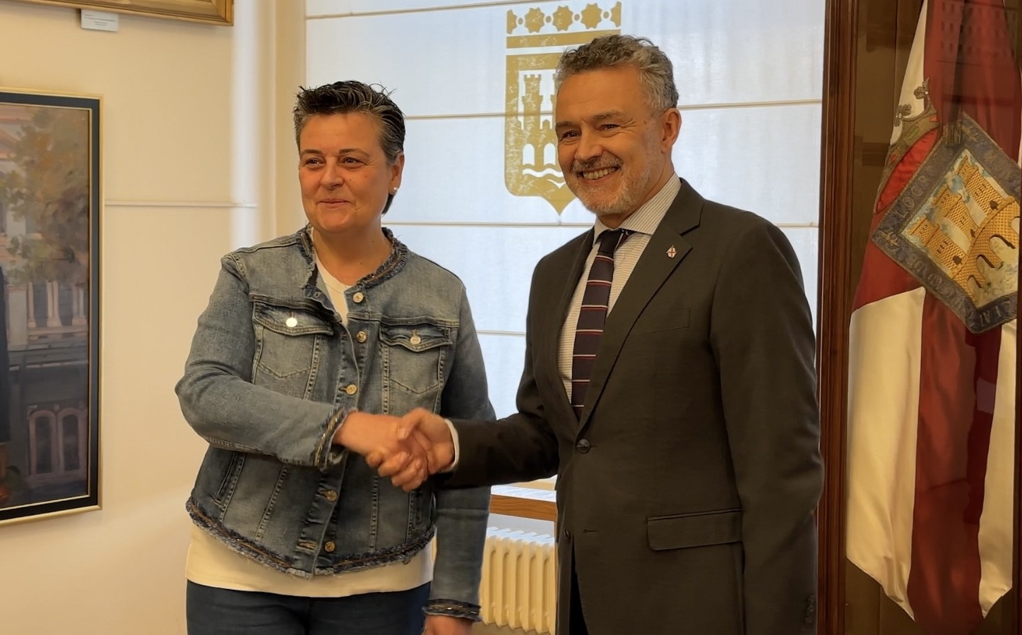 Presidenta Colegio Enfermería y Alcalde de Logroño