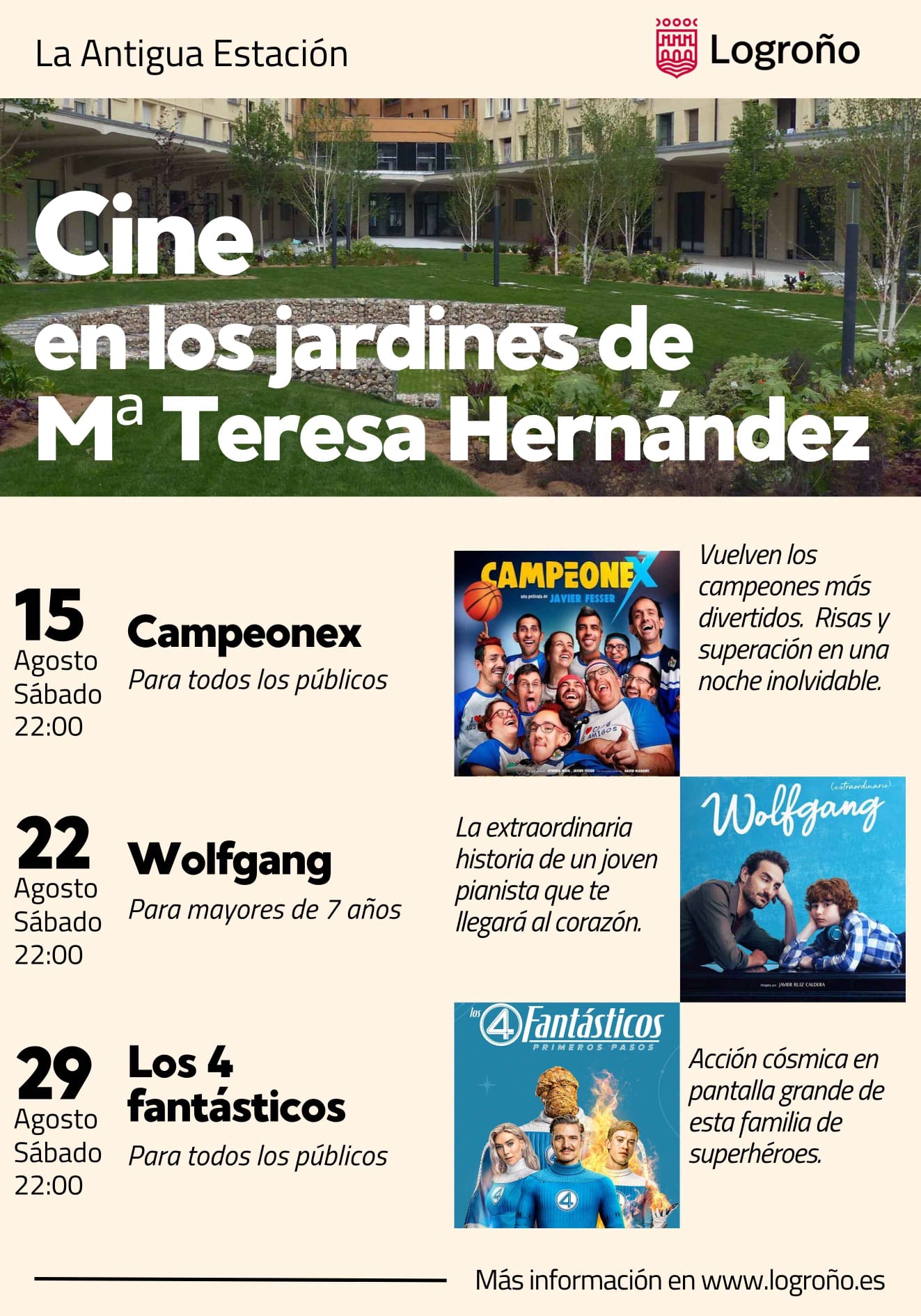 Imagen ‘La Antigua Estación’ ofrece en agosto actividades deportivas, baile y juegos, e incorpora como novedad varias sesiones de cine al aire libre