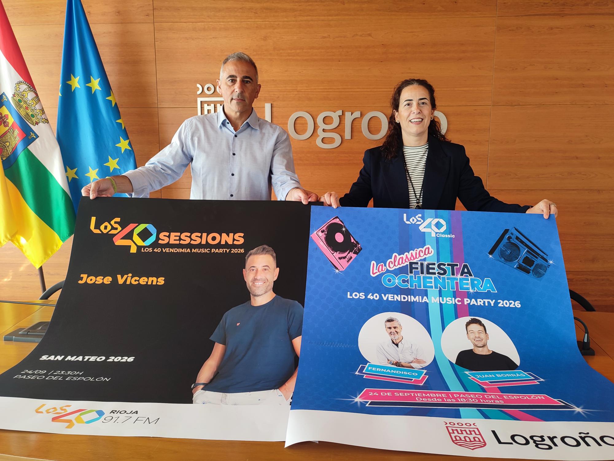 Imagen La Fiesta Ochentera y Los40 Sessions amenizarán con la mejor música el día 24 El Espolón con un doble concierto gratuito dentro de San Mateo 2026
